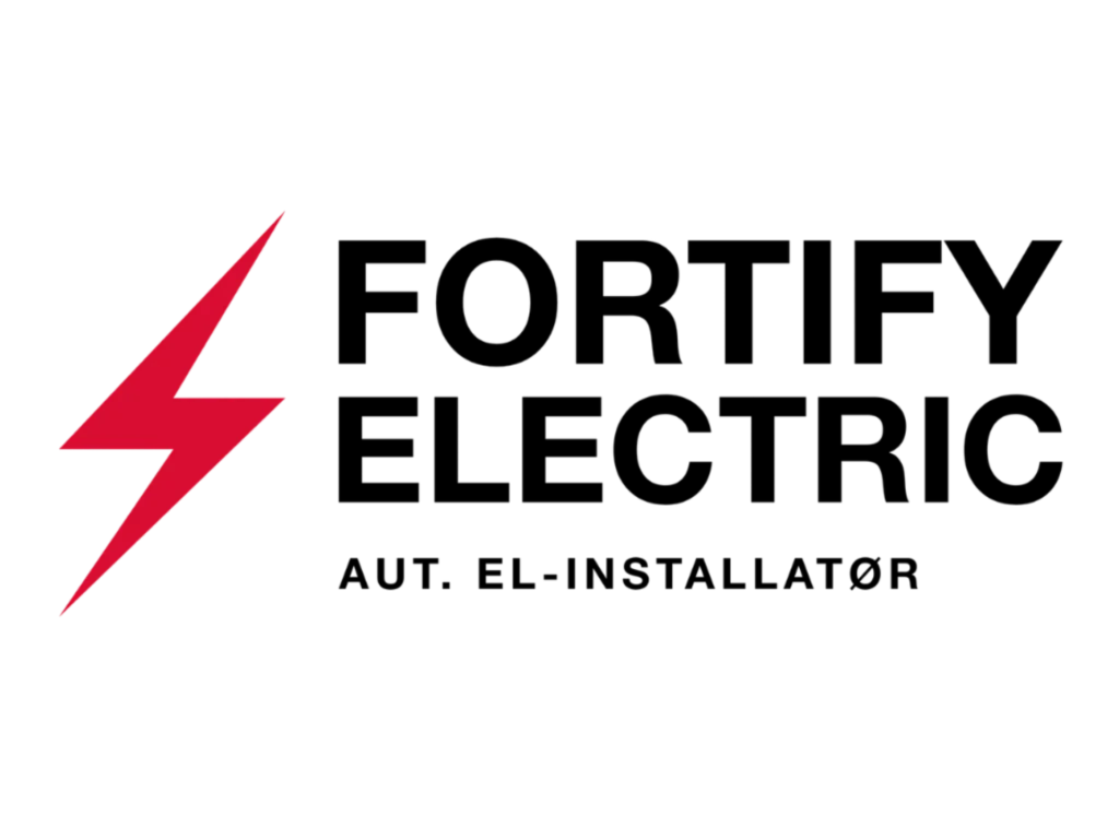 Logo af Thors Ejendomsservice med lyn-ikon i rød og sort.