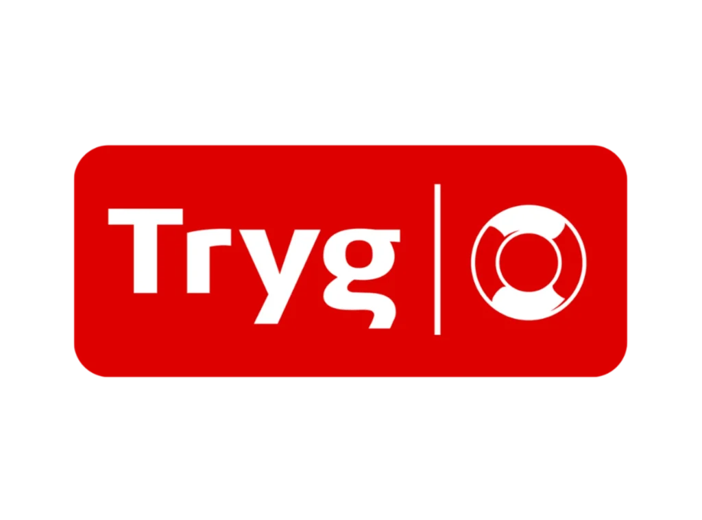 Tryg forsikringslogo med livredder symbol.